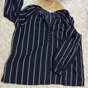 Stripped long sleeve casually top Sz 1X